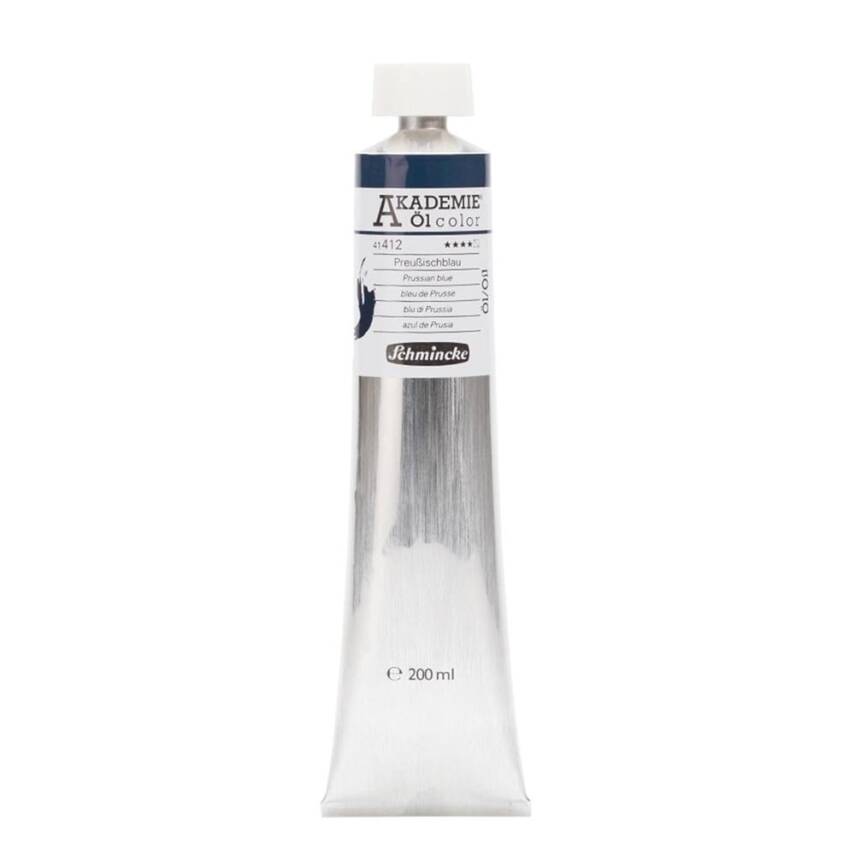 Schmincke Akademie Öl Color Yağlı Boya 200 ml 412 Prussian Blue Seri 1  - 1