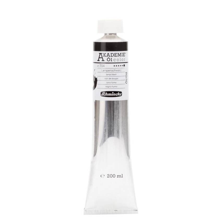 Schmincke Akademie Öl Color Yağlı Boya 200 ml 704 Lamp Black Seri 1  - 1