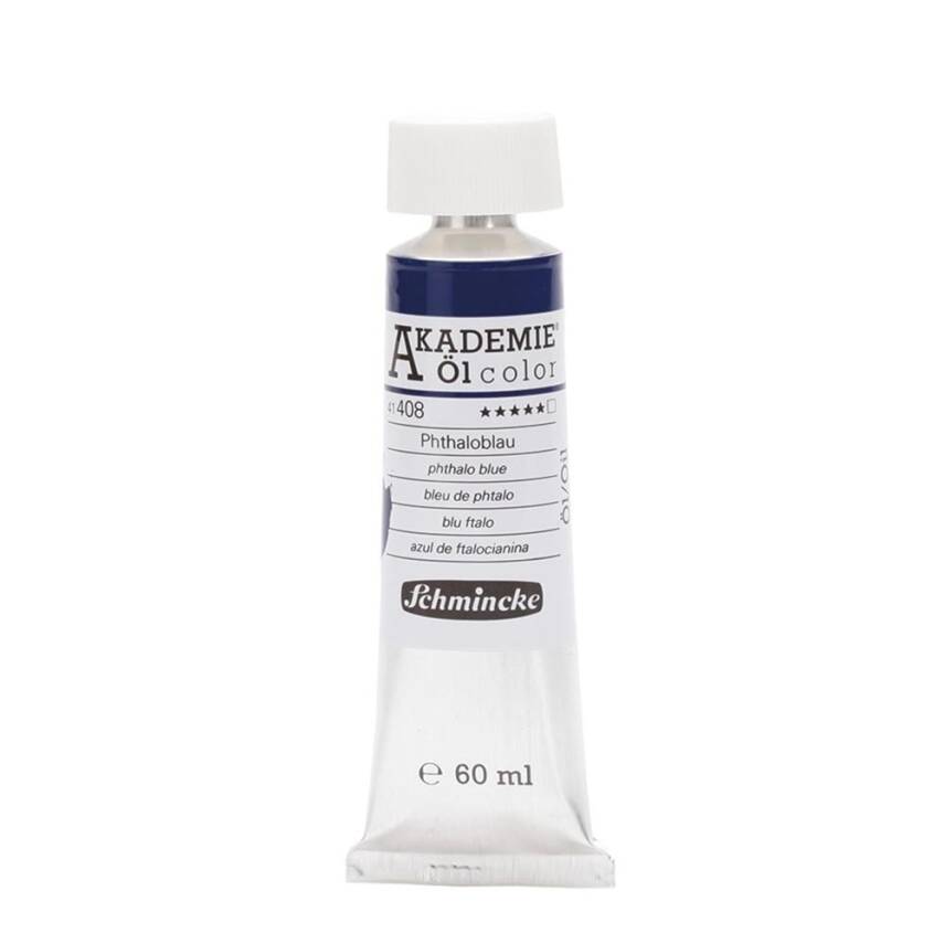Schmincke Akademie Öl Color Yağlı Boya 60 ml 408 Phthalo Blue Seri 1 - 1