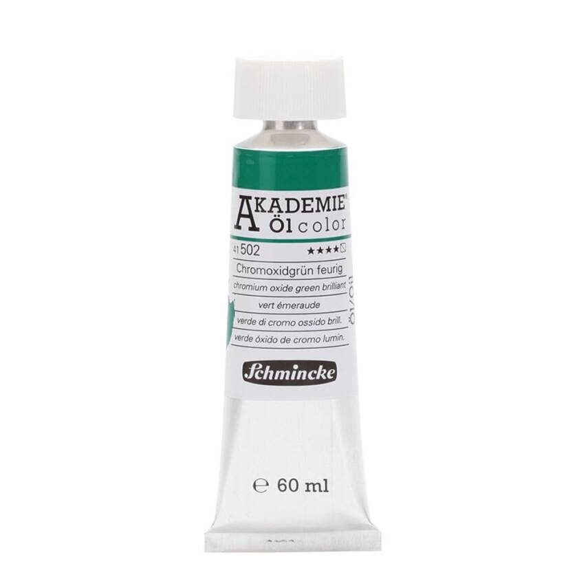 Schmincke Akademie Öl Color Yağlı Boya 60 ml 502 Chromium Oxide Green Brilliant Seri 1 - 1