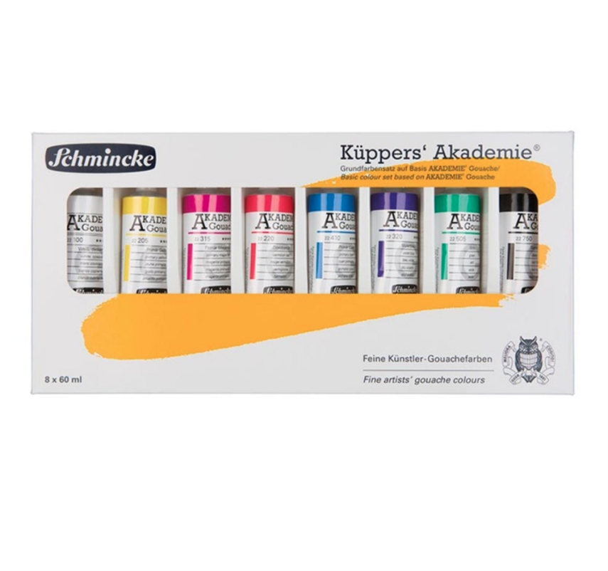 Schmincke Akdademie Gouache Paint Set 8X60Ml - 1