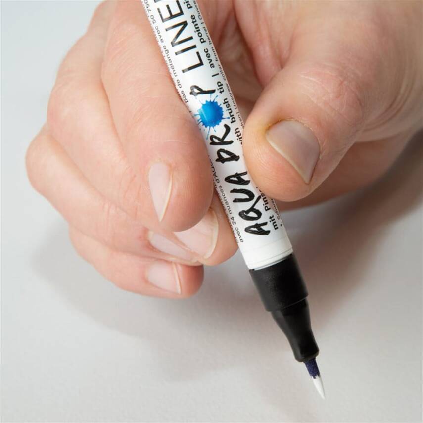 Schmincke Aqua Drop Liquid Watercolor Brush Tip Refillable Pen - 5