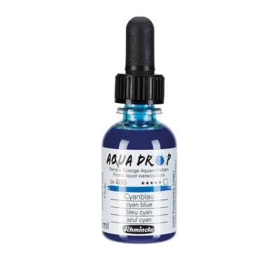 Schmincke Aqua Drop Liquid Watercolor Cyan Blue 30 ml