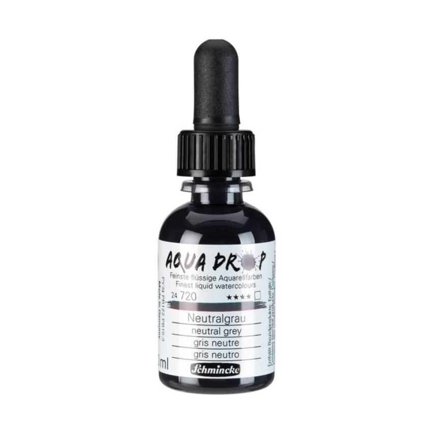 Schmincke Aqua Drop Liquid Watercolor Neutral Gray 30 ml - 1
