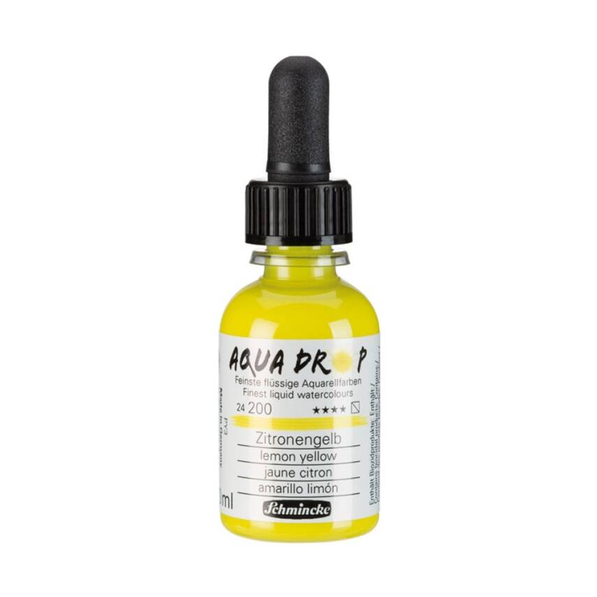 Schmincke Aqua Drop Liquid Watercolour Lemon Yellow 30 ml - 1