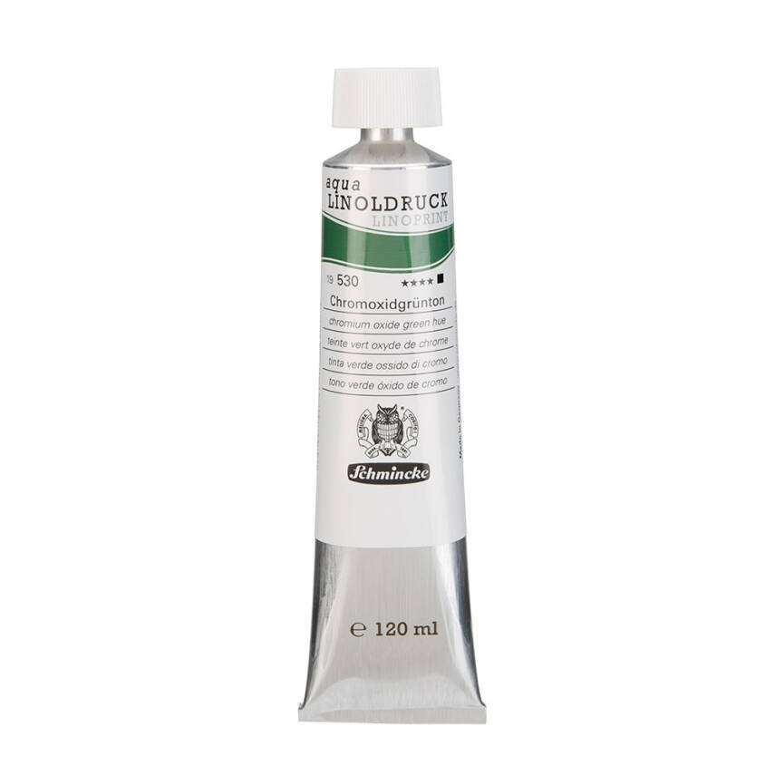 Schmincke Artist Aqua Linol Paint Chromium Oxide Green Hue 120 ml - 1