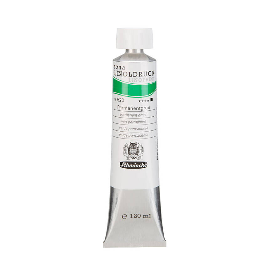 Schmincke Artist Aqua Linol Paint Permanent Green 120 ml - 1