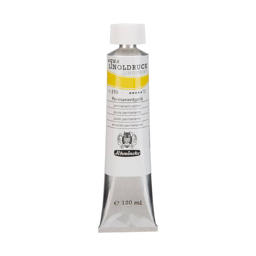 Schmincke Artist Aqua Linol Paint Permanent Yellow 120 ml - 1