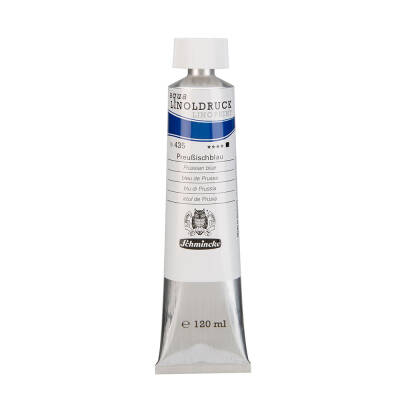 Schmincke Artist Aqua Linol Paint Prussian Blue 120 ml