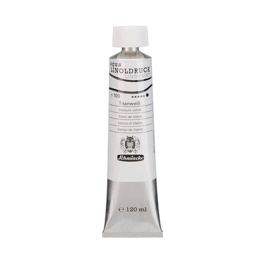 Schmincke Artist Aqua Linol Paint Titanium White 120 ml - 1