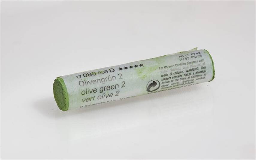 Schmincke Artist Soft Pastel Boya 086 D Olive Green 2 - 1