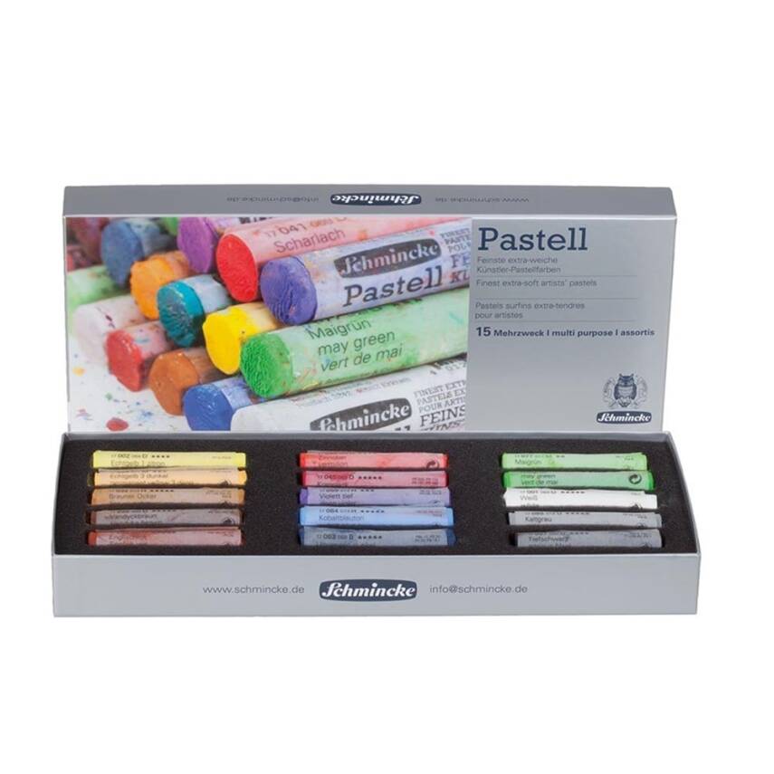 Schmincke Artist Soft Pastel Cardboard Box Pastel Set, 15 General Purpose Colors 77215 - 3