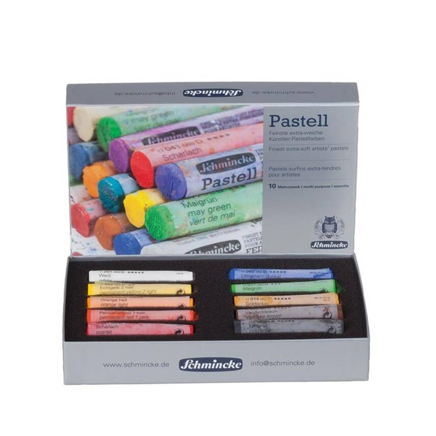 Schmincke Artist Soft Pastel Karton Kutulu Pastel Boya Seti Genel Amaçlı 10 Renk 77210 - 3