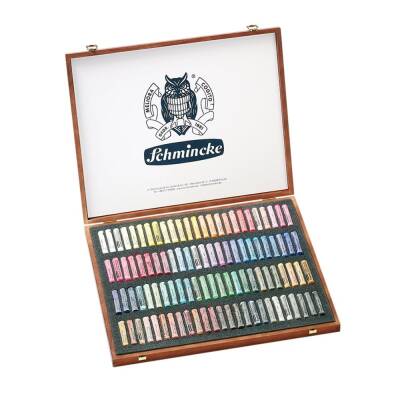 Schmincke Artist Soft Pastel Set in Wooden Box, 100 General Purpose Colors 77100