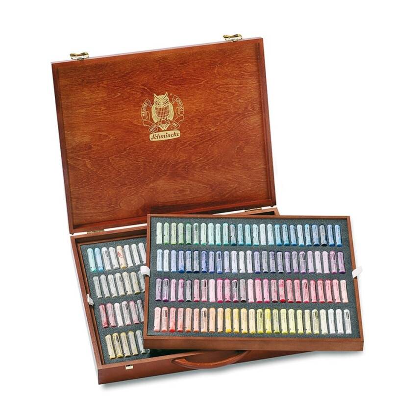 Schmincke Artist Soft Pastel Set in Wooden Box, 200 General Purpose Colors 77200 - 1