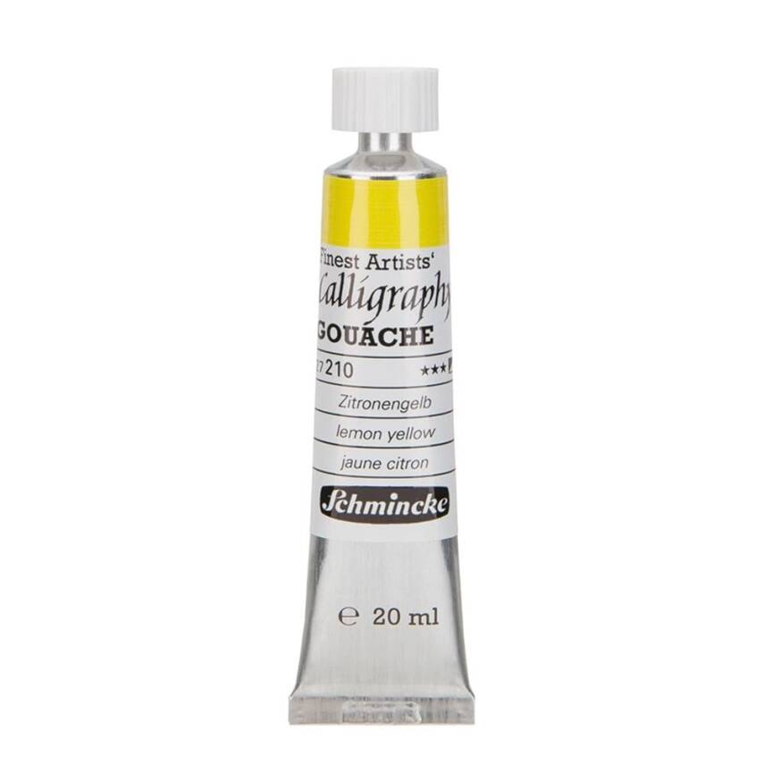Schmincke Calligraphy Artist Gouache 20 ml Tube 210 Lemon Yellow - 1