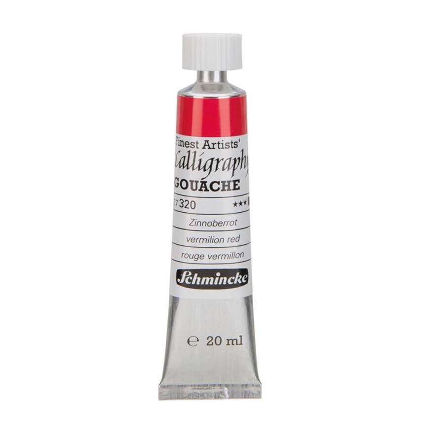 Schmincke Calligraphy Artist Gouache 20 ml Tube 320 Vermillion Red - 1
