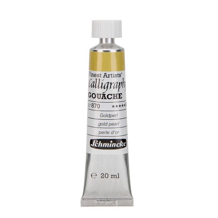 Schmincke Calligraphy Artist Gouache 20 ml Tube 870 Gold Pearl - 3