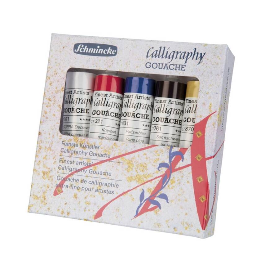 Schmincke Calligraphy Artist Gouache Paint 5 Color Set - 1