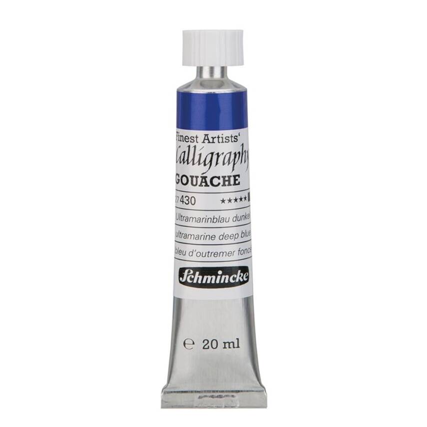 Schmincke Calligraphy Artist Guaj Boya 20 ml 430 Ultramarine Deep Blue - 3