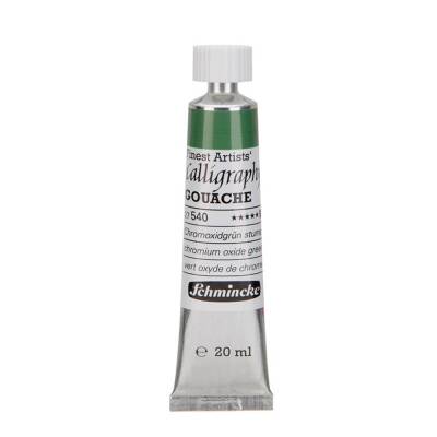 Schmincke Calligraphy Artist Guaj Boya 20 ml 540 Chromium Oxide Green - 3