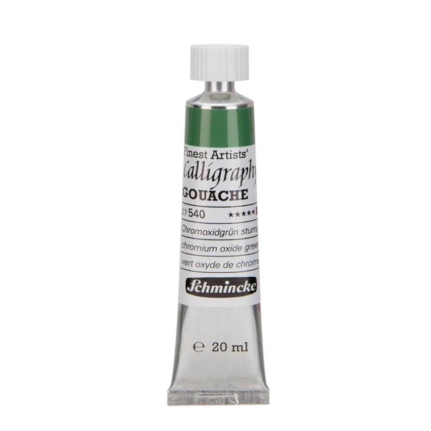 Schmincke Calligraphy Artist Guaj Boya 20 ml 540 Chromium Oxide Green - 1