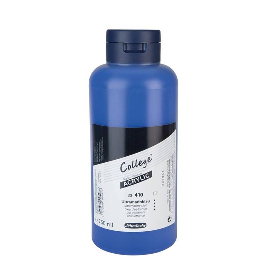 Schmincke College Acrylic Paint 750 ml 410 Ultramarine Blue - 1
