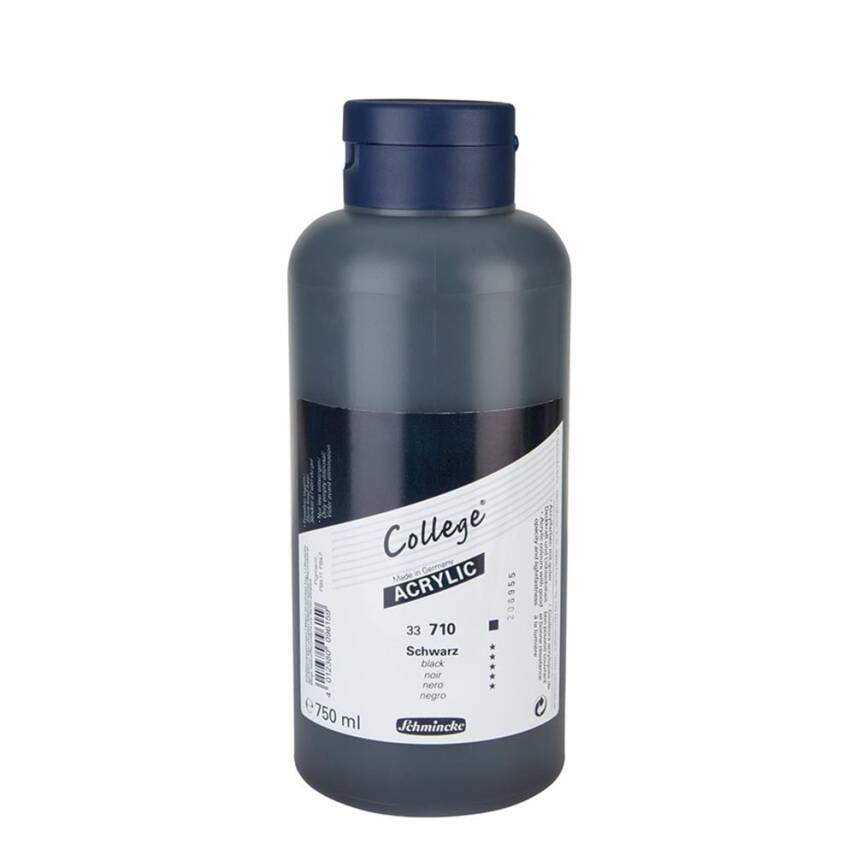 Schmincke College Acrylic Paint 750 ml 710 Black - 1