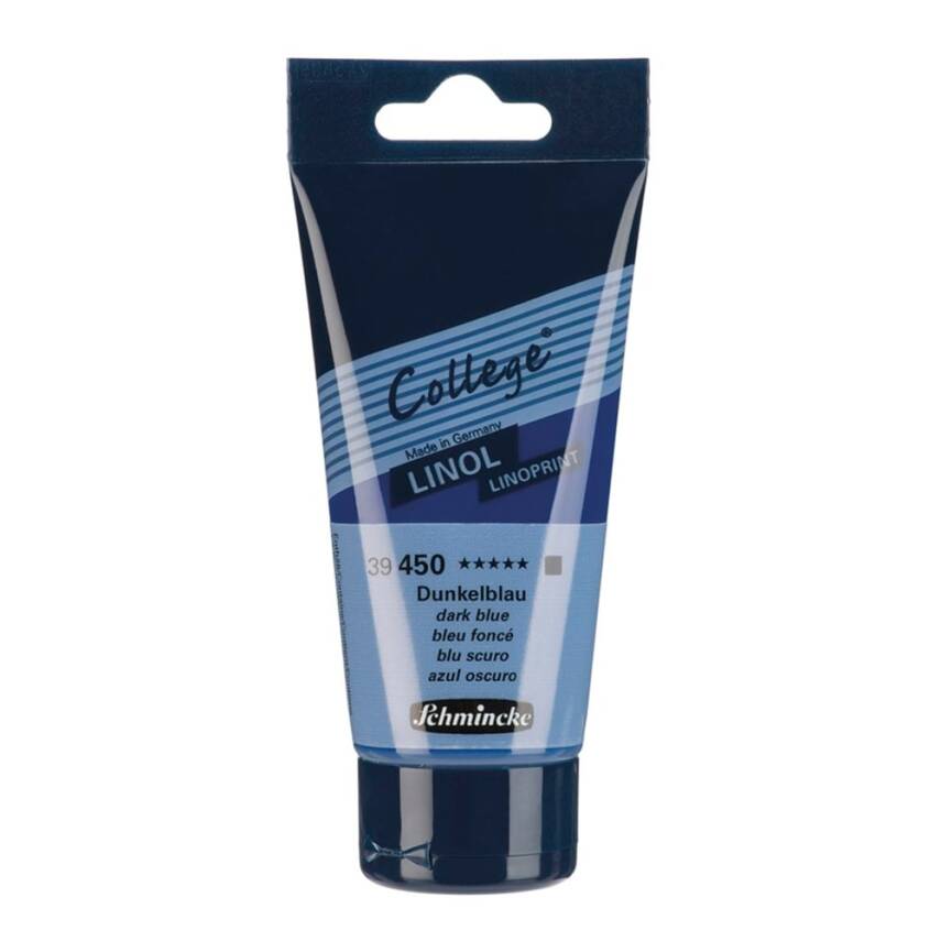 Schmincke College Linoleum Paint 75 ml 450 Dark Blue - 1