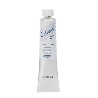 Schmincke College Oil Paint 200 ml 100 Titanium White