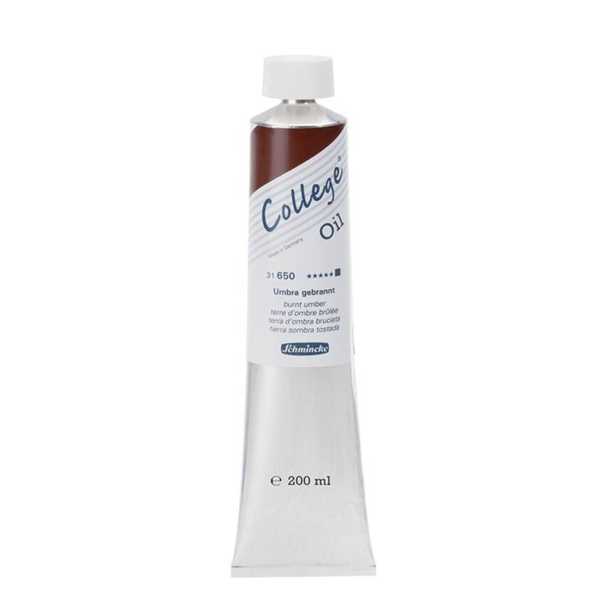 Schmincke College Oil Paint 200 ml 650 Burnt Umber - 1