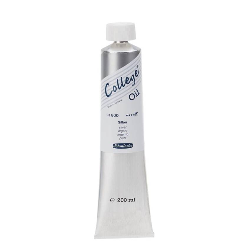 Schmincke College Oil Paint 200 ml 800 Silver - 1