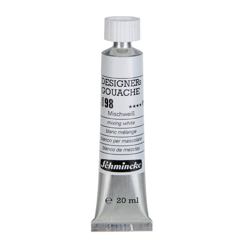 Schmincke Hks Designers' Gouache 20 ml Tube 198 Mixing White - 2