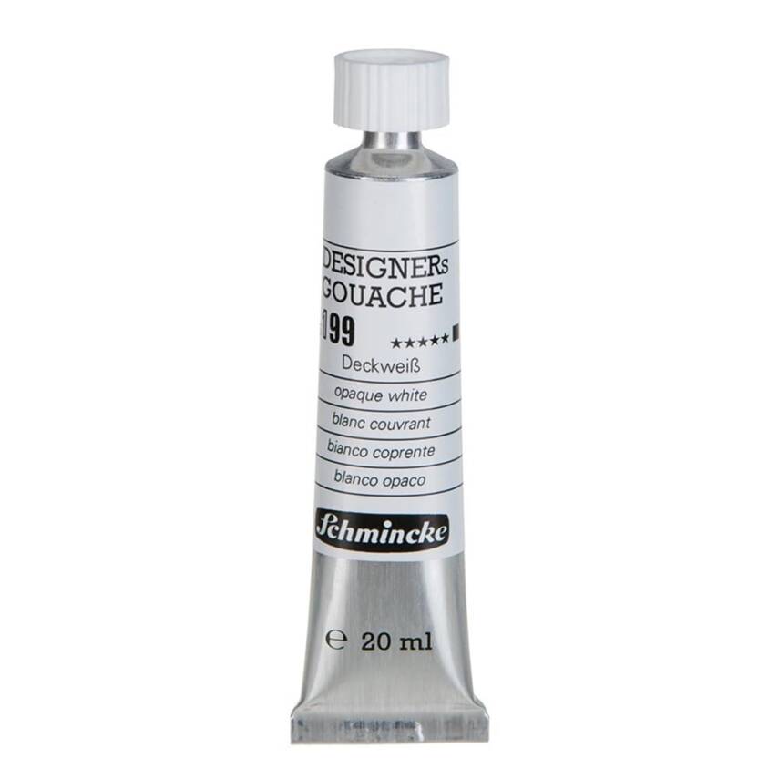 Schmincke Hks Designers' Gouache 20 ml Tube 199 Opaque White - 1