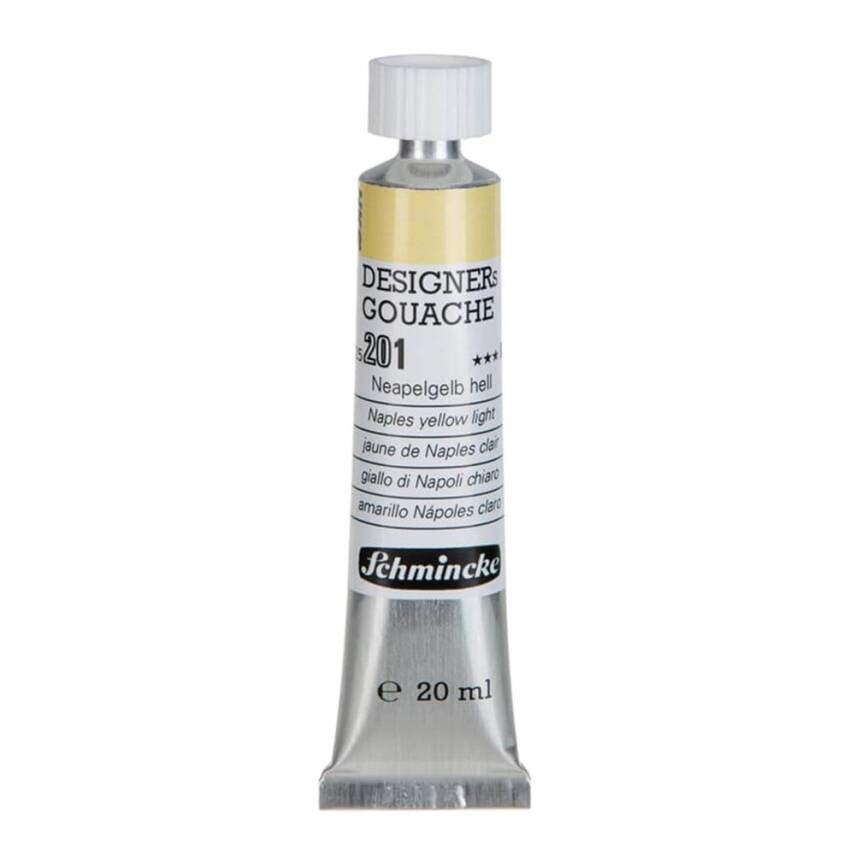 Schmincke Hks Designers' Gouache 20 ml Tube 201 Naples Yellow Light - 1