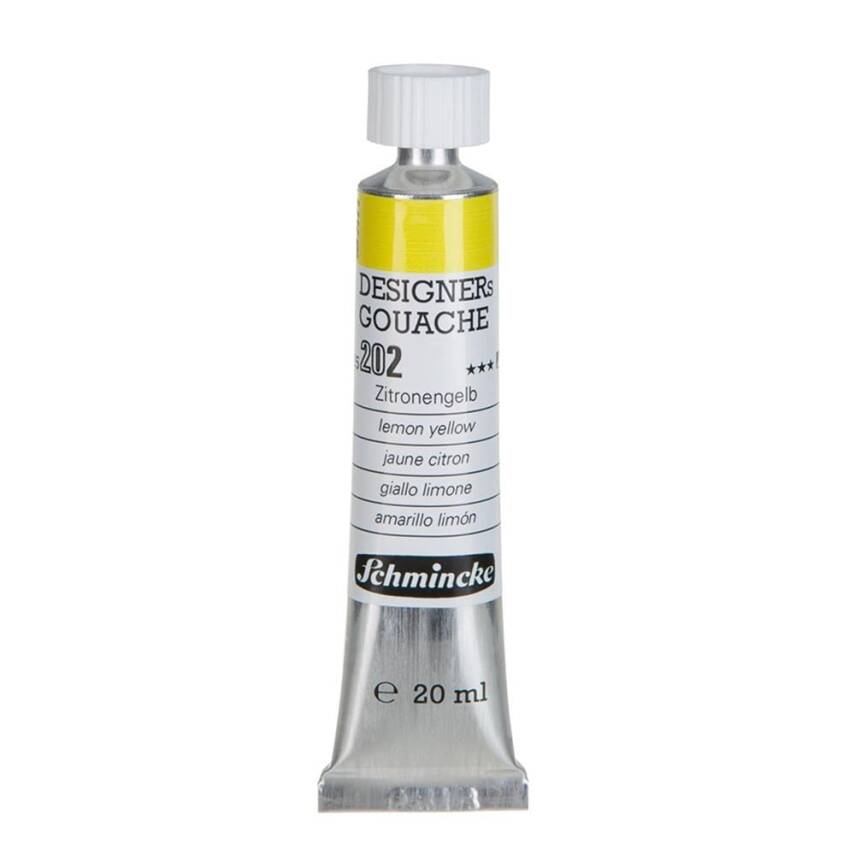 Schmincke Hks Designers' Gouache 20 ml Tube 202 Lemon Yellow - 3