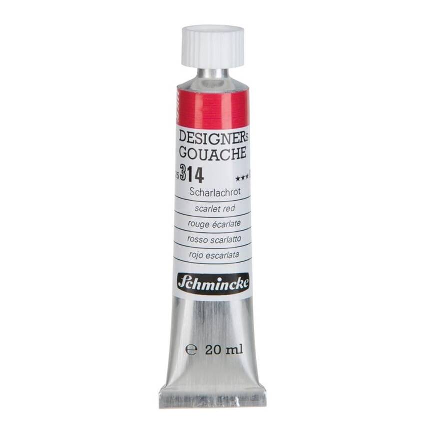 Schmincke Hks Designers' Gouache 20 ml Tube 314 Scarlet Red - 3