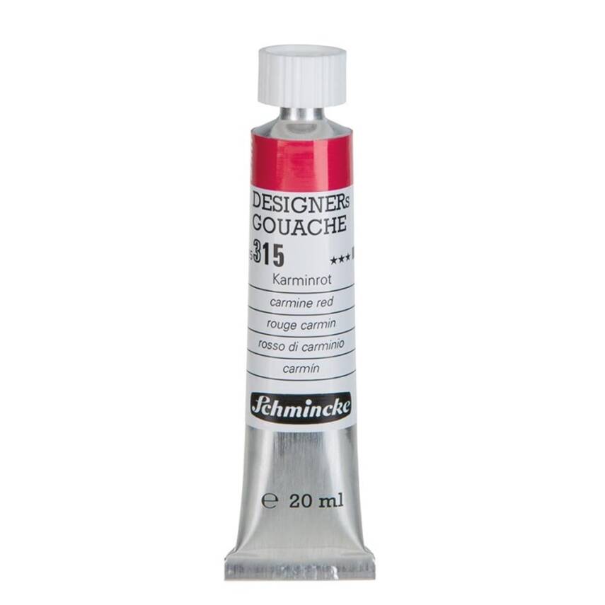 Schmincke Hks Designers' Gouache 20 ml Tube 315 Carmine Red - 3