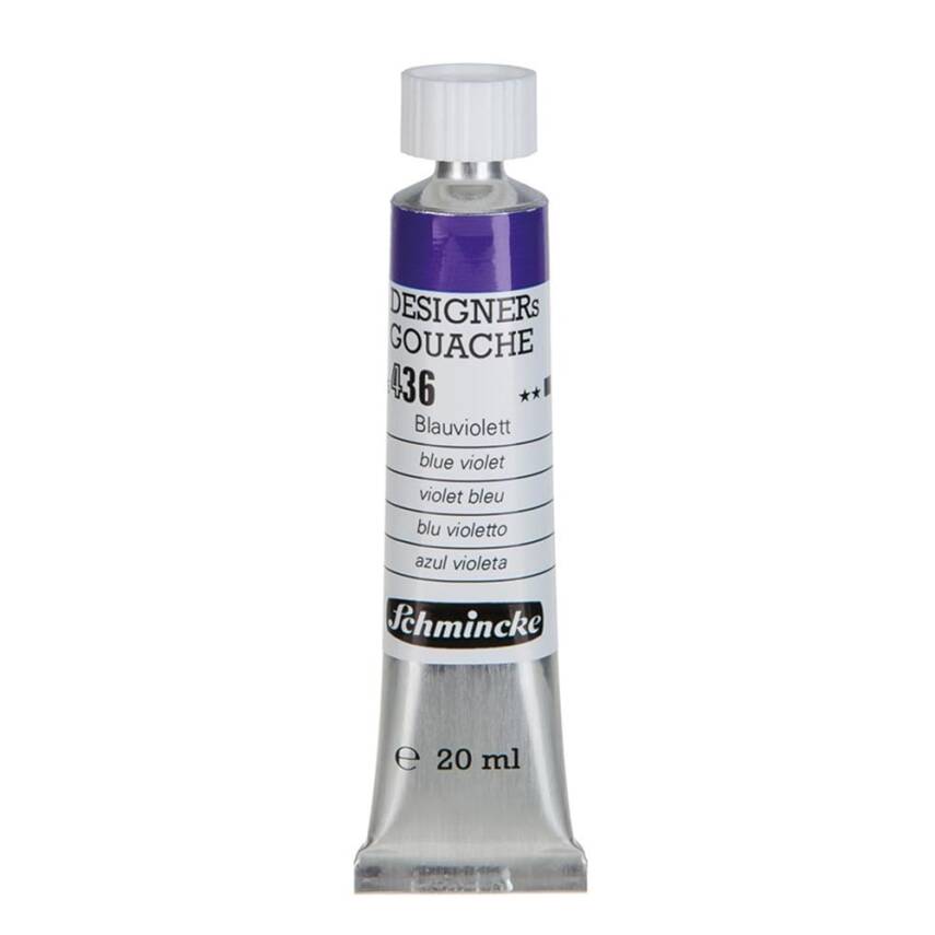 Schmincke Hks Designers' Gouache 20 ml Tube 436 Blue Violet - 3