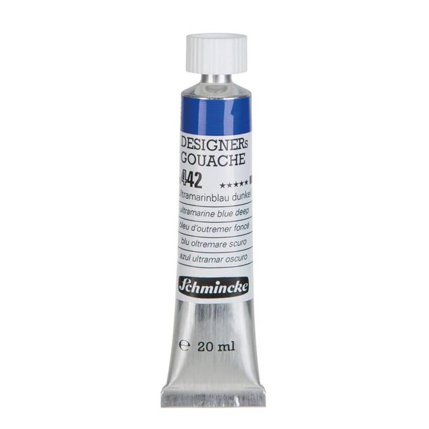 Schmincke Hks Designers' Gouache 20 ml Tube 442 Ultramarine Blue Deep - 3