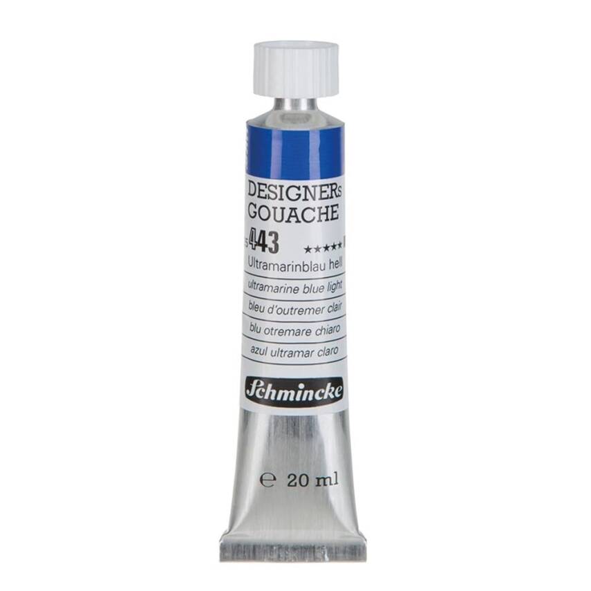 Schmincke Hks Designers' Gouache 20 ml Tube 443 Ultramarine Blue Light - 1