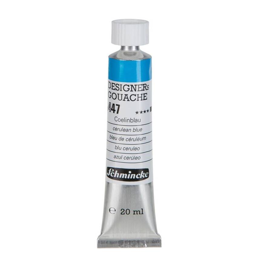 Schmincke Hks Designers' Gouache 20 ml Tube 447 Cerulean Blue - 3