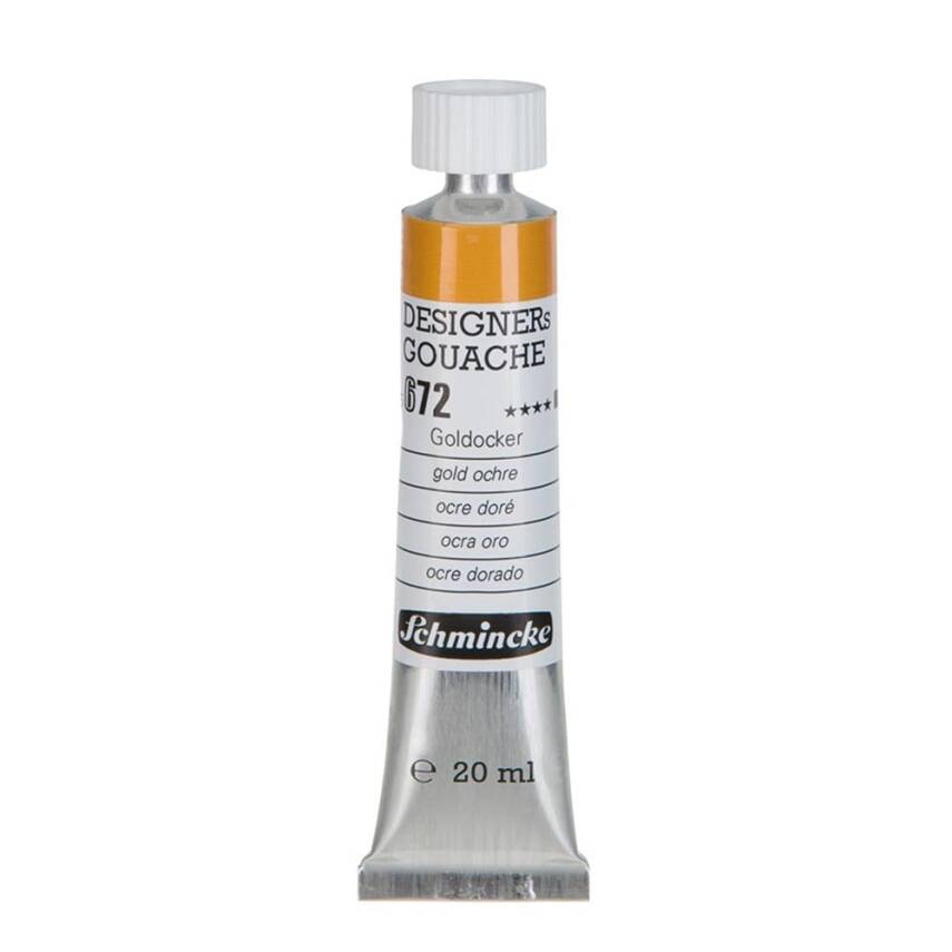 Schmincke Hks Designers' Gouache 20 ml Tube 672 Gold Ocher - 3