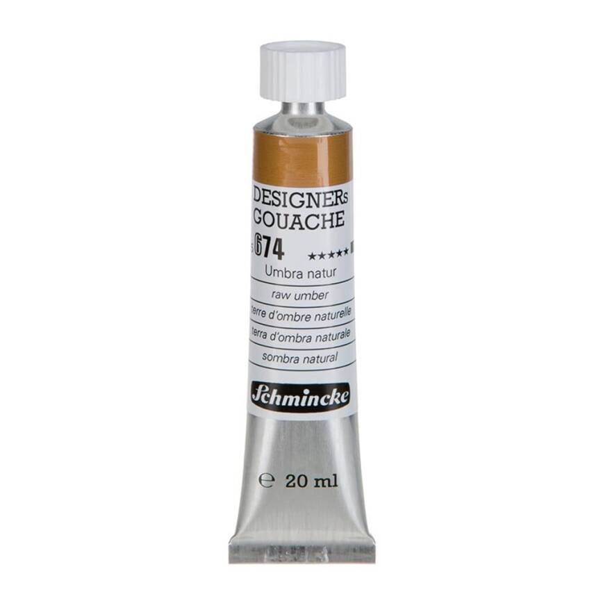 Schmincke Hks Designers' Gouache 20 ml Tube 674 Raw Umber - 1