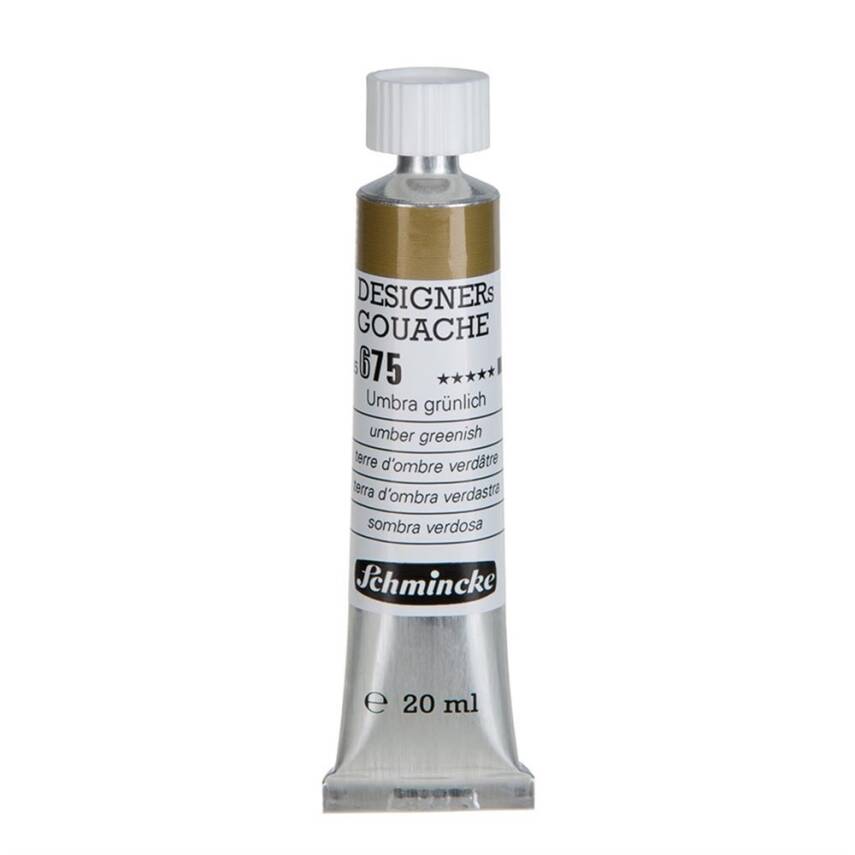 Schmincke Hks Designers' Gouache 20 ml Tube 675 Umber Greenish - 3