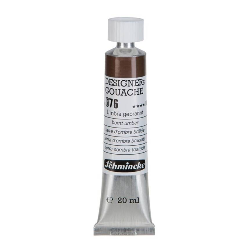 Schmincke Hks Designers' Gouache 20 ml Tube 676 Burnt Umber - 1