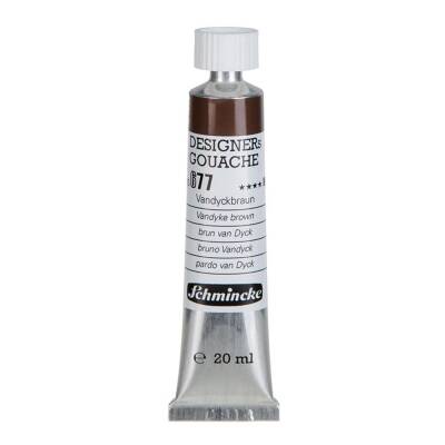 Schmincke Hks Designers' Gouache 20 ml Tube 677 Vandyke Brown - 3