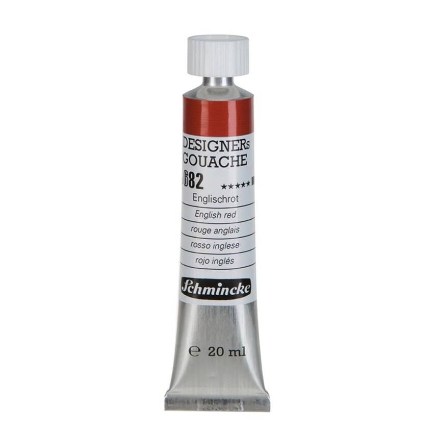 Schmincke Hks Designers' Gouache 20 ml Tube 682 English Red - 3