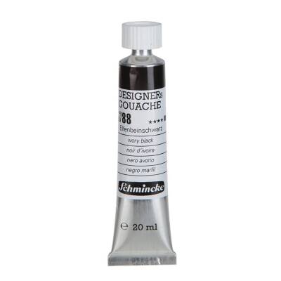 Schmincke Hks Designers' Gouache 20 ml Tube 788 Ivory Black - 3