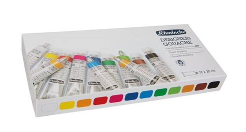 Schmincke Hks Designers' Gouache Guaj Boya Set 12x20ml - 1